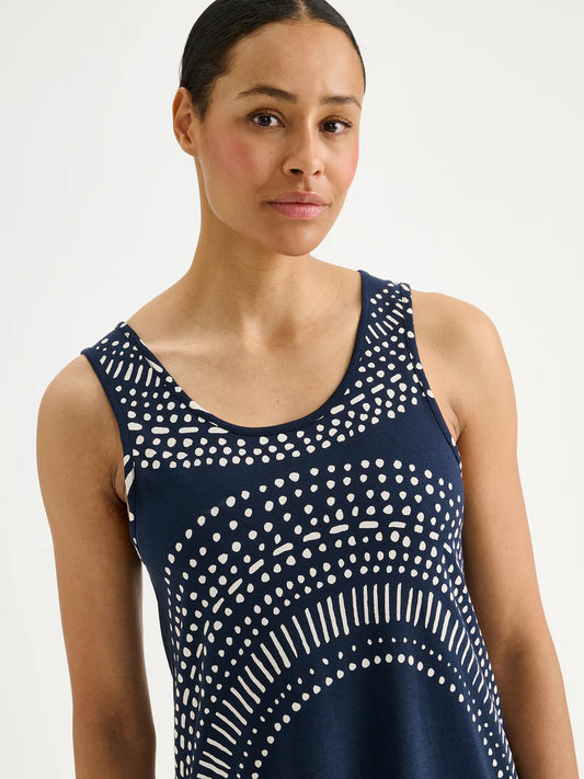 Nanso Mouwloos Nachthemd lang - Aura 29335 - Blauw (2406)