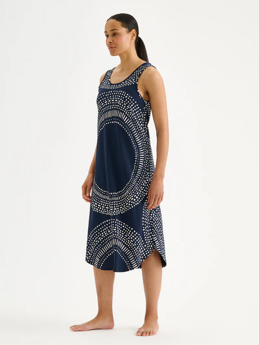 Nanso Mouwloos Nachthemd lang - Aura 29335 - Blauw (2406)