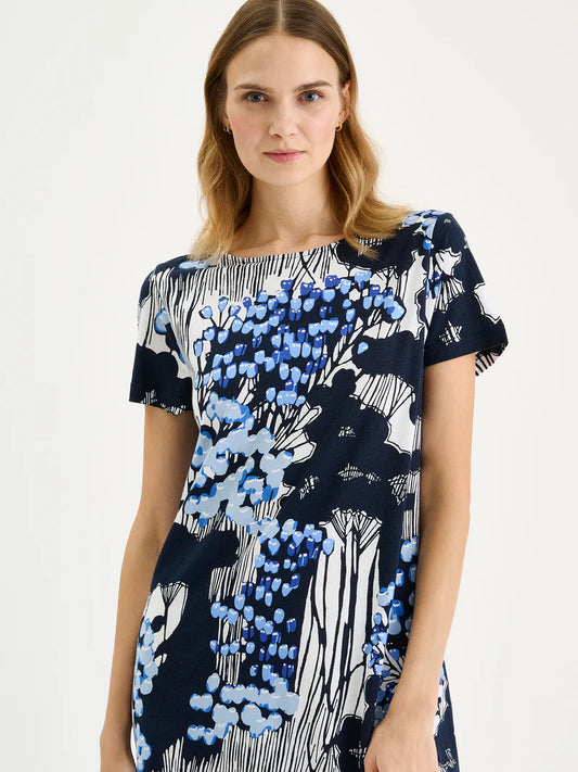 Nanso Nachthemd korte mouw - Kirjokerttu 29345 - Blauw (2684)