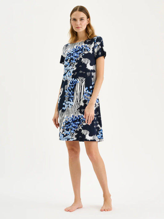 Nanso Nachthemd korte mouw - Kirjokerttu 29345 - Blauw (2684)