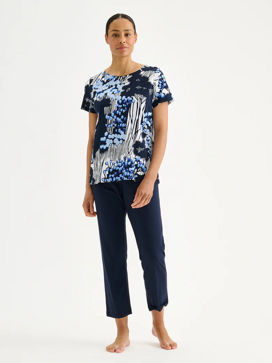 Nanso pyjama met 7/8 broek - Kirjokerttu 29346 - Blauw (2684)