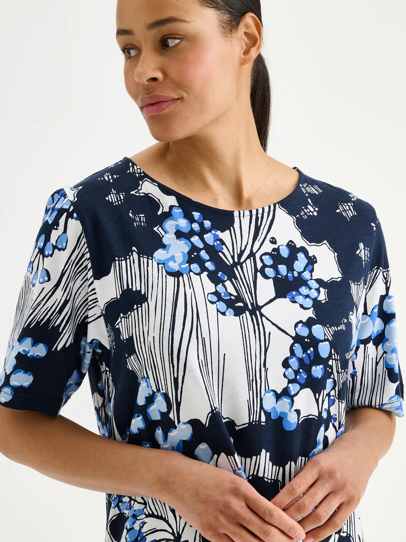 Nanso lang nachthemd - Kirjokerttu 29347 - Blauw (2684)