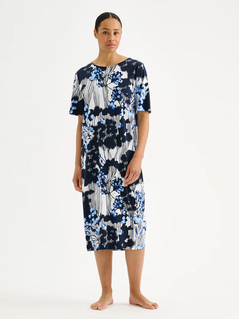 Nanso lang nachthemd - Kirjokerttu 29347 - Blauw (2684)