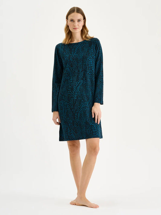 Nanso nachthemd lange mouw - FIONA 29554 - Blauw (3354)