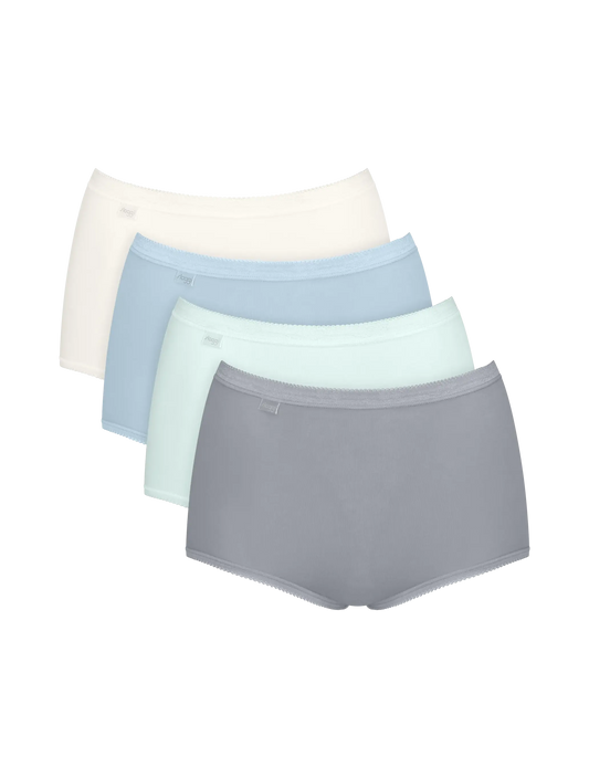 Sloggi Tailleslip - Basic Maxi C4P voordeelpack 3+1 gratis - Sea Blue Light Combination (M031)