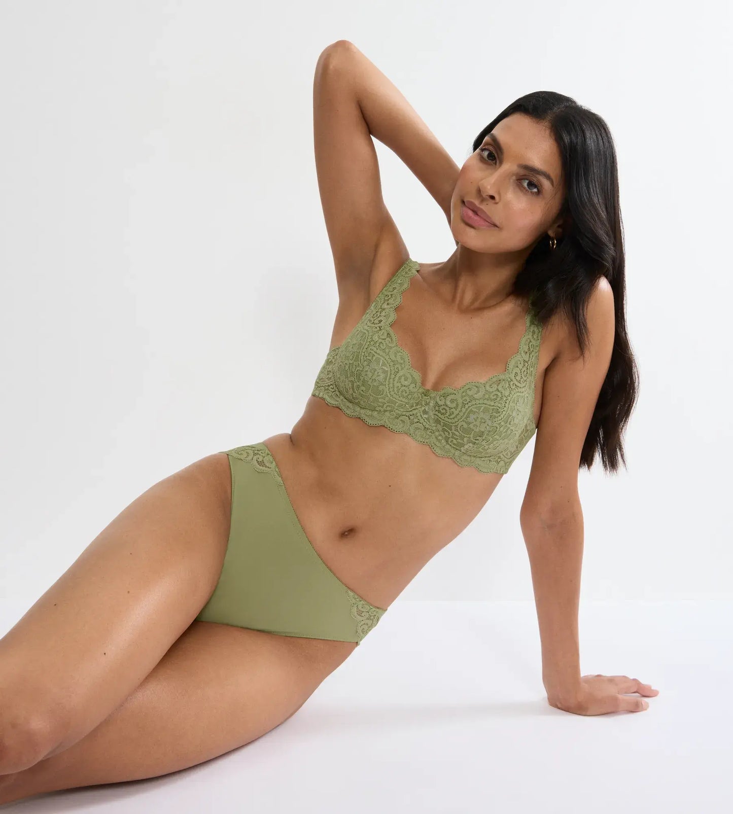 Triumph kanten half voorgevormde Beugel BH - Amourette WHP - Olive gold 7855