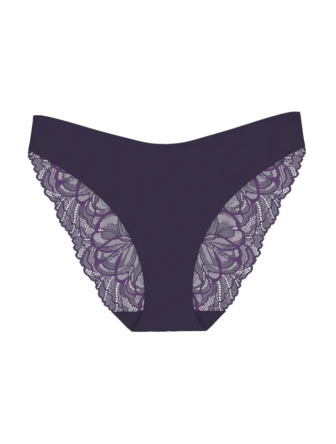 Triumph luxe slip - Body Make-Up Illusion Lace highleg Tai - 7329 - Prussian blue 00TS