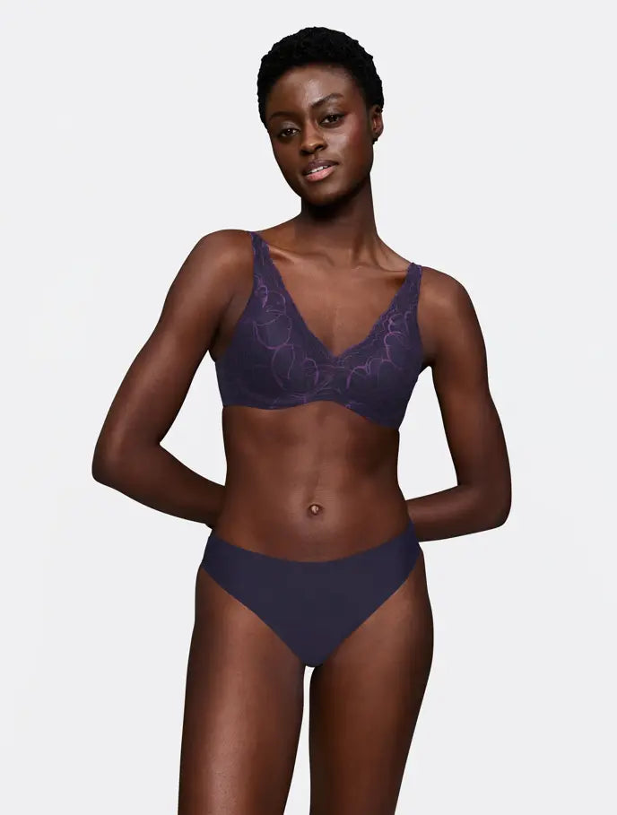 Triumph luxe slip - Body Make-Up Illusion Lace highleg Tai - 7329 - Prussian blue 00TS