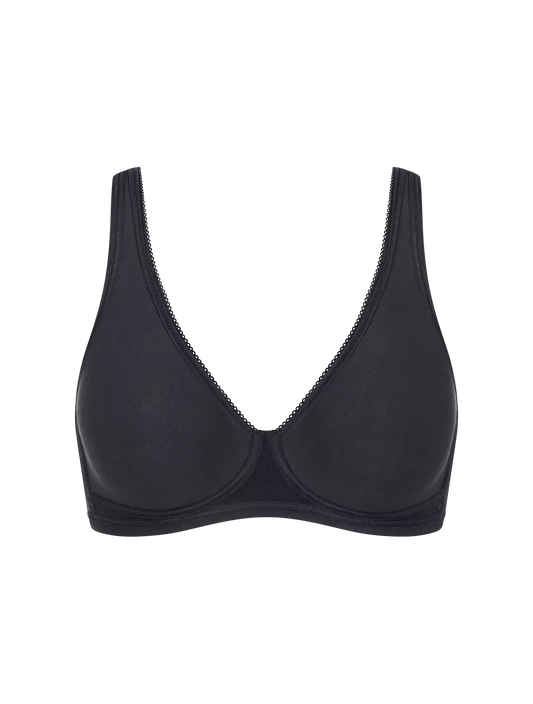 SLOGGI BH zonder beugel - BASIC+ Soft Bra O* - Zwart en wit