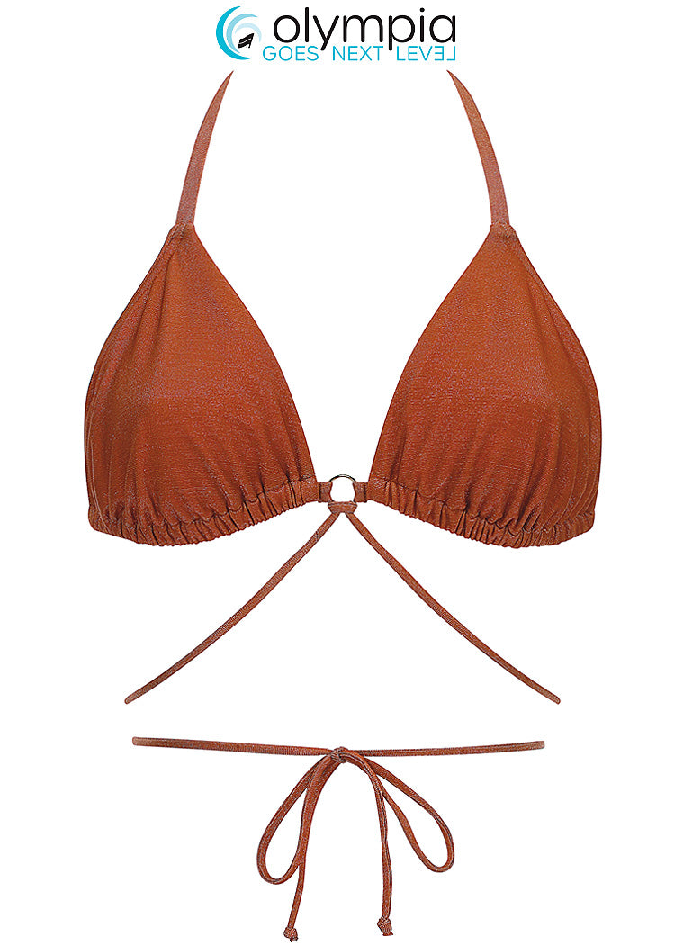 Olympia voorgevormde halterbikini met hoge slip - 31644+31647 - Brons