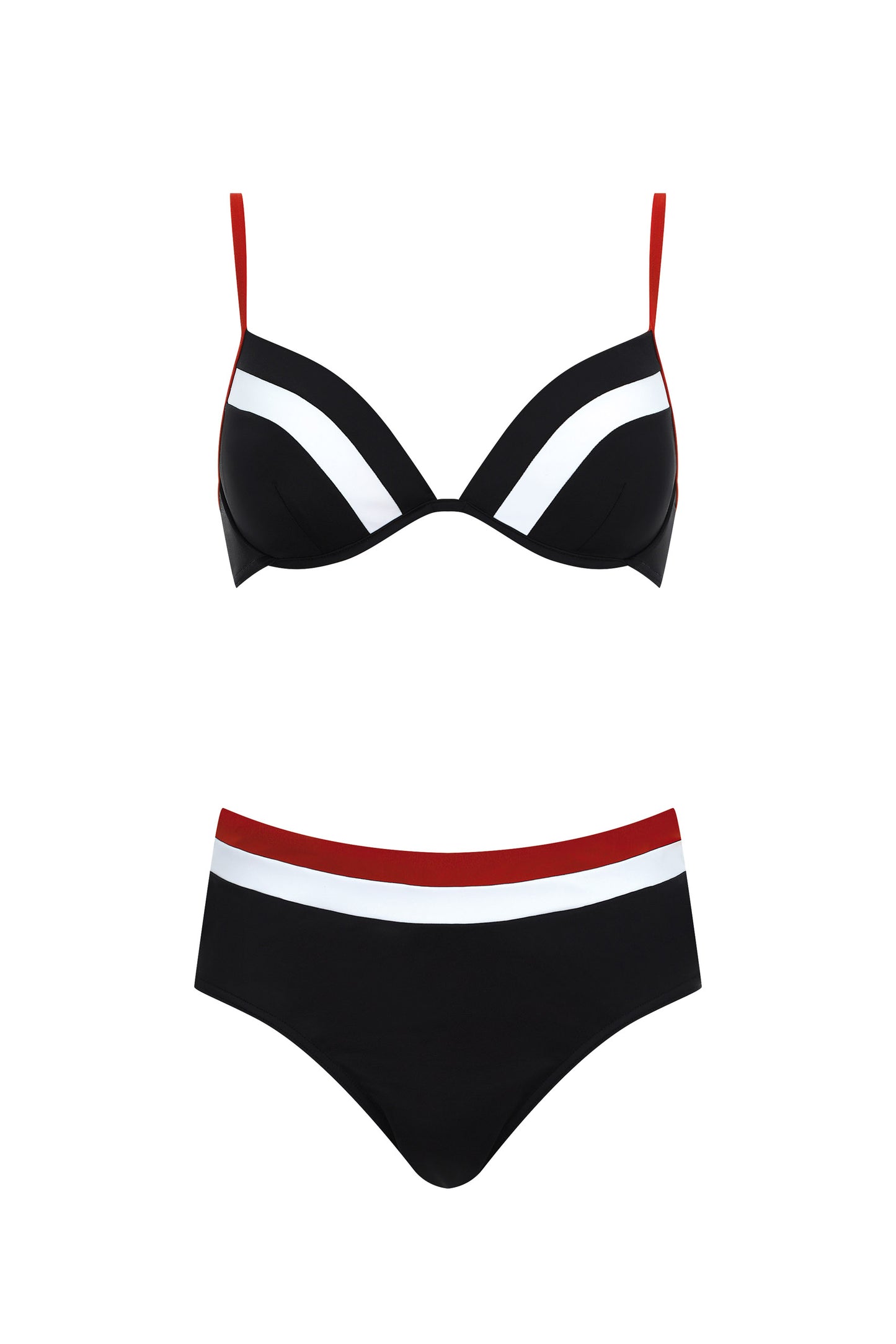Olympia voorgevormde Bikini met beugel - 31655+31658 - Zwart rood
