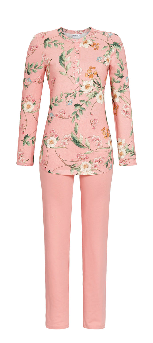 Ringella pyjama knoopsluiting bloemenpatroon - 3511227 - Heavenly pink
