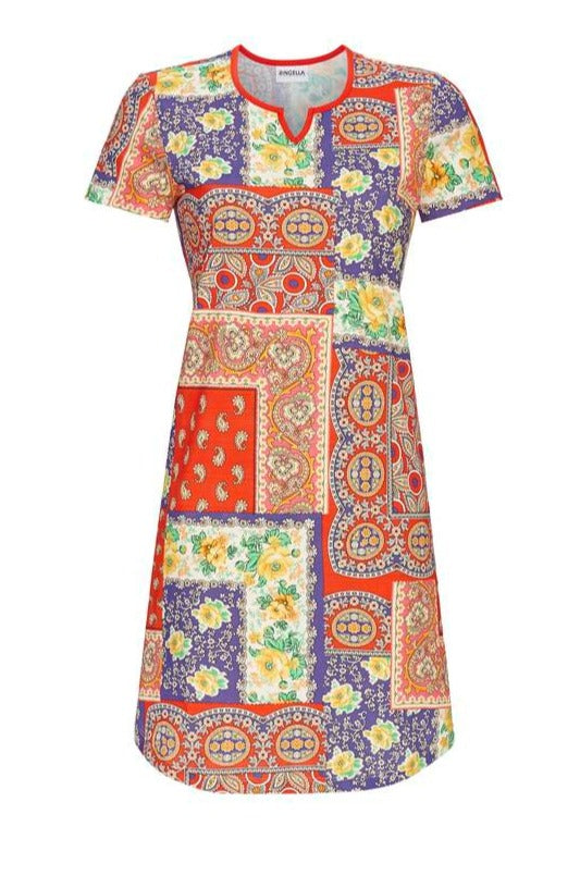 Ringella Nachthemd met patchwork print - 4211007 - multicolor