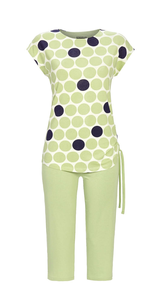 Ringella pyjama met capri broek cirkels - 4211225 - agave groen