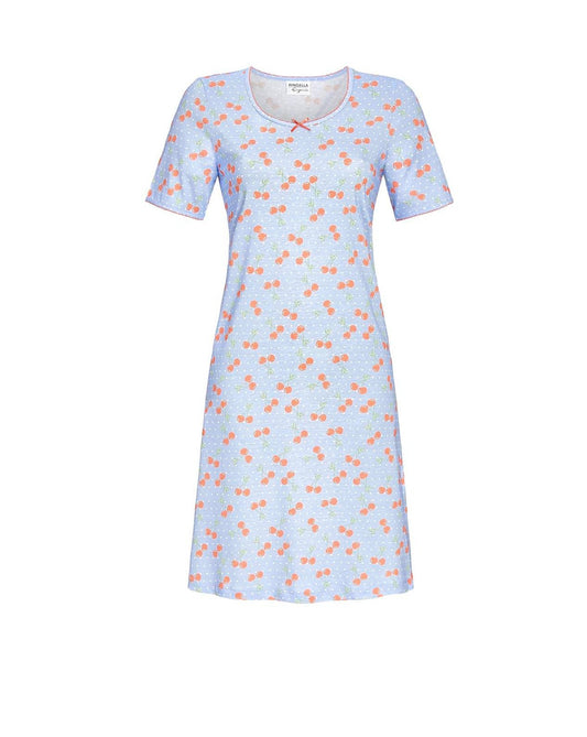 Ringella lingerie nachthemd met kersen design - 4261033 - Licht blauw