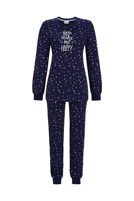 Ringella pyjama met boorden - 4511289 - Donker blauw