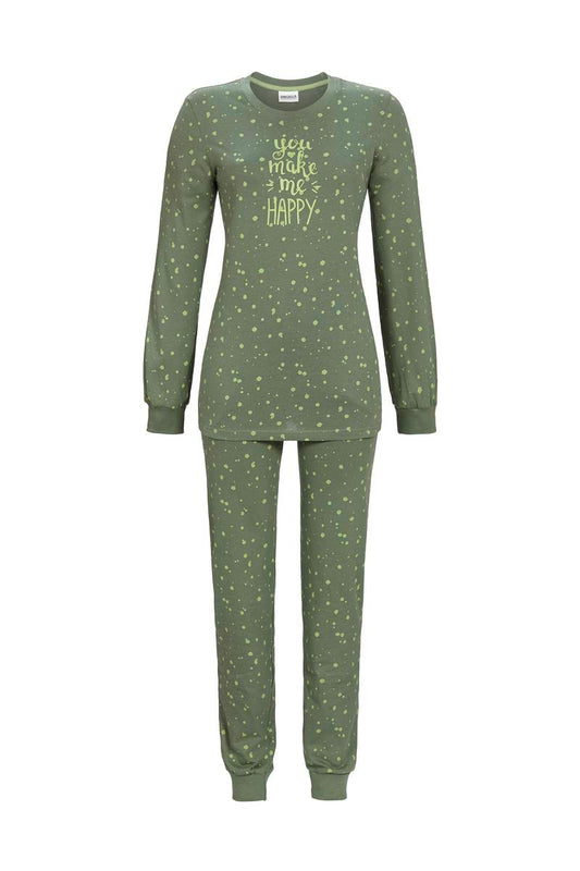 Ringella pyjama met boorden - 4511289 - olijfgroen