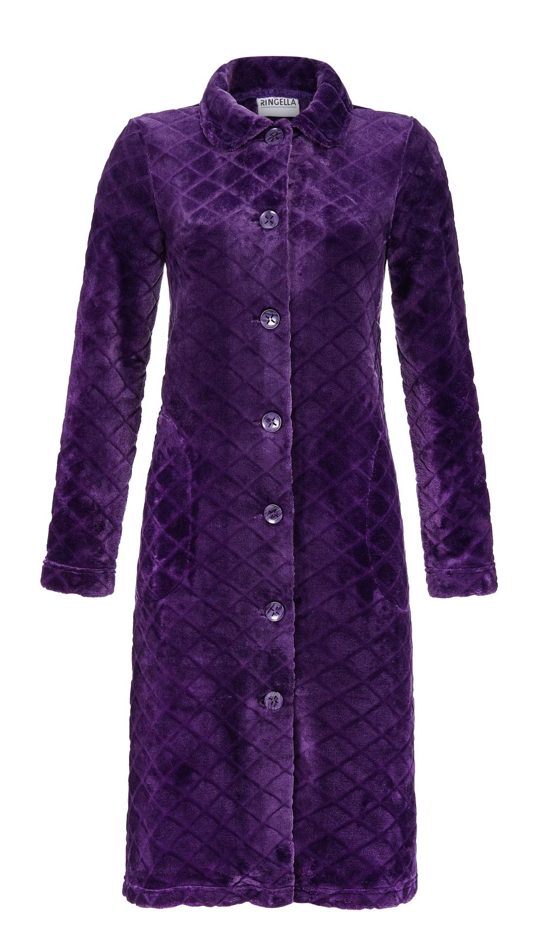 Ringella Fleece Badjas met knopen - 4514746 - Paars