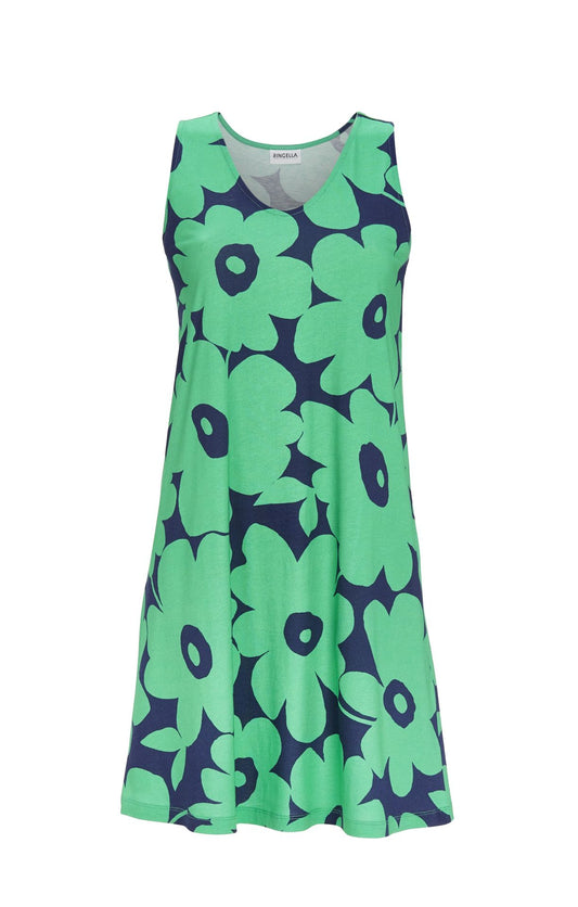 Ringella Mouwloos Nachthemd abstracte bloemen - 5211001 - groen