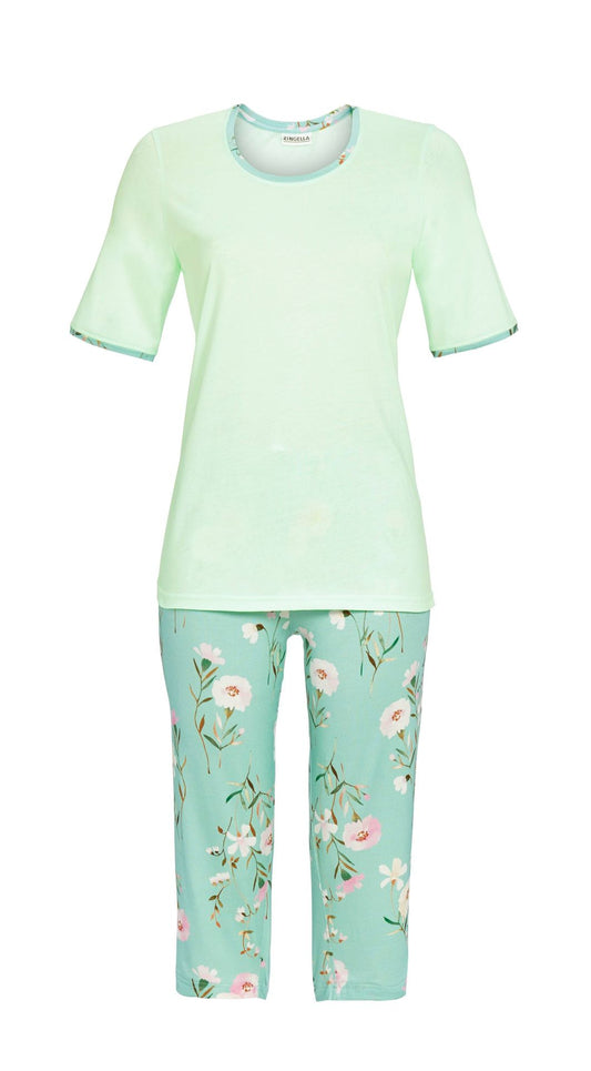 Ringella pyjama met capri broek - 5211235 - Licht groen