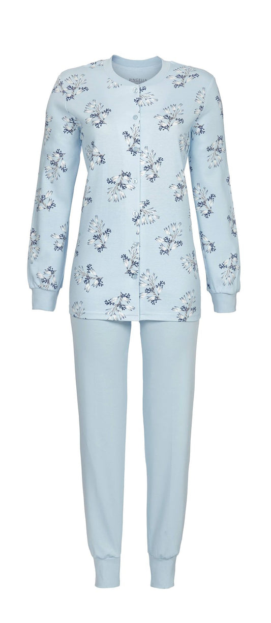 Ringella doorknoop pyjama met boorden - 5511237 - Licht blauw