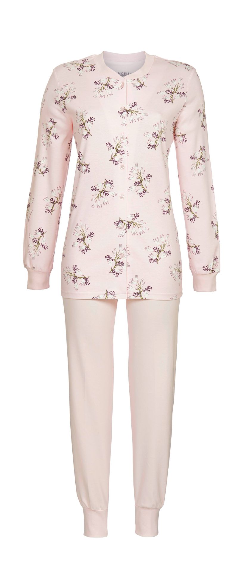 Ringella doorknoop pyjama met boorden - 5511237 - Roze