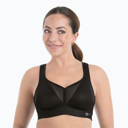 Anita Active voorgevormde sportbh met variabele crossback - AIR CONTROL X DELTAPAD 5543 - Zwart