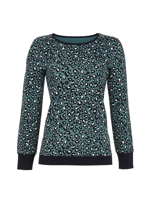 Ringella Bloomy shirt geprint mix and match - 5551405 - donker groen