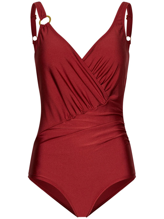 Pastunette beach badpak overslag - Glow 581261-332-1 - Donker rood