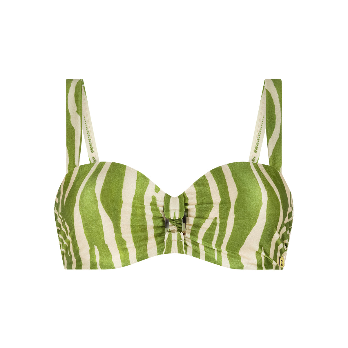 ten Cate Beach strapless voorgevormde bikini set - 60709/60668 - Zebra Green (5061)