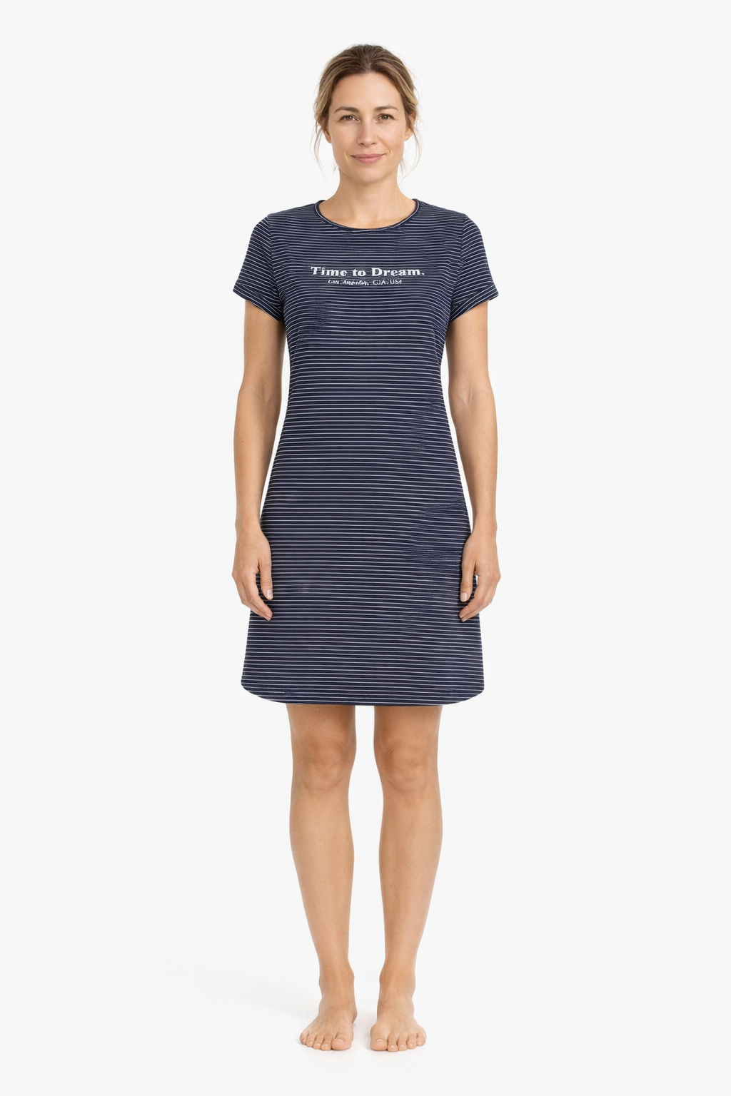 Ringella Nachthemd gestreept met opdruk - 6211003 - Blauw