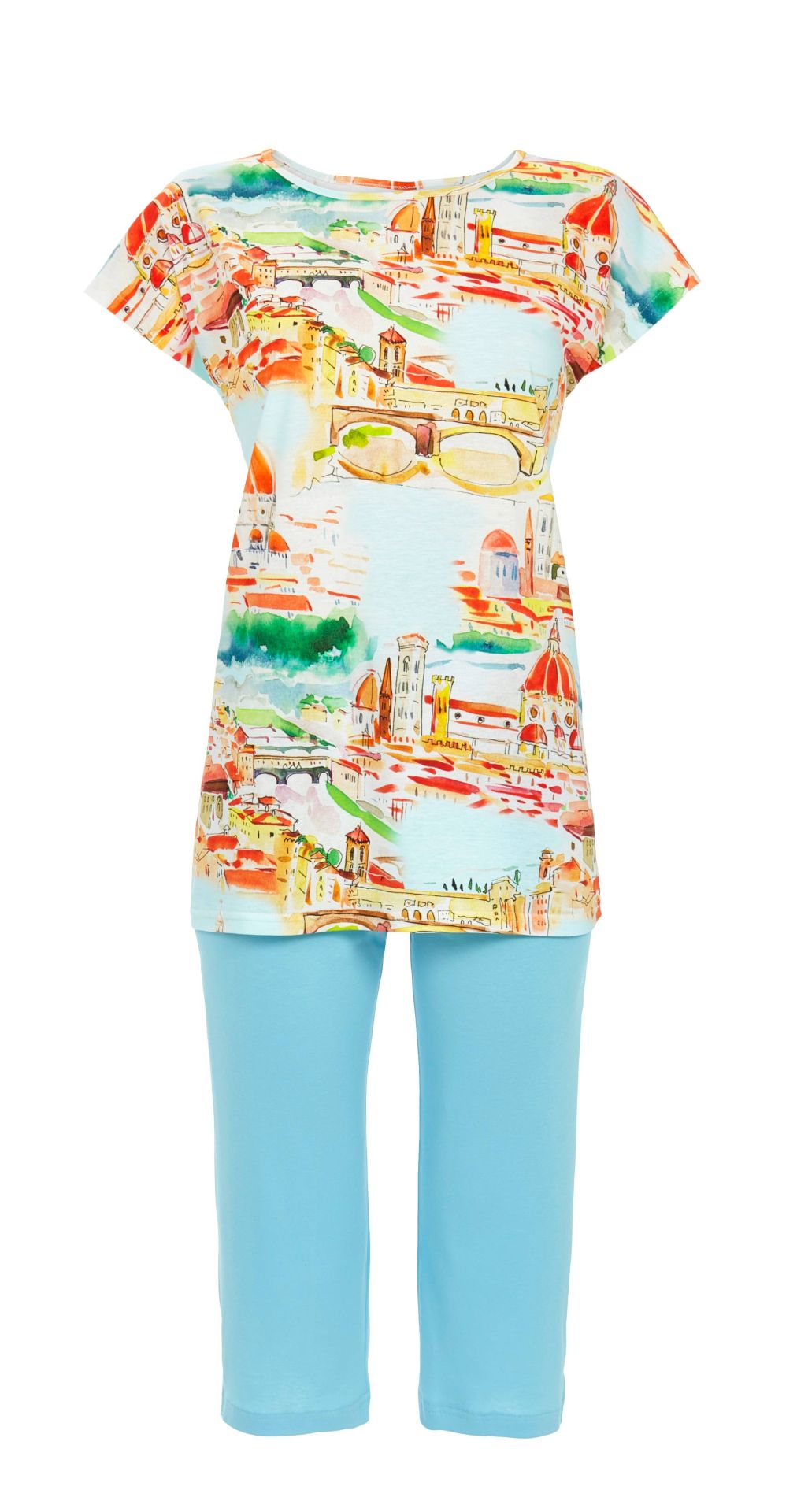 Ringella Pyjama met Capri broek - 6211226 - print vakantiegevoel