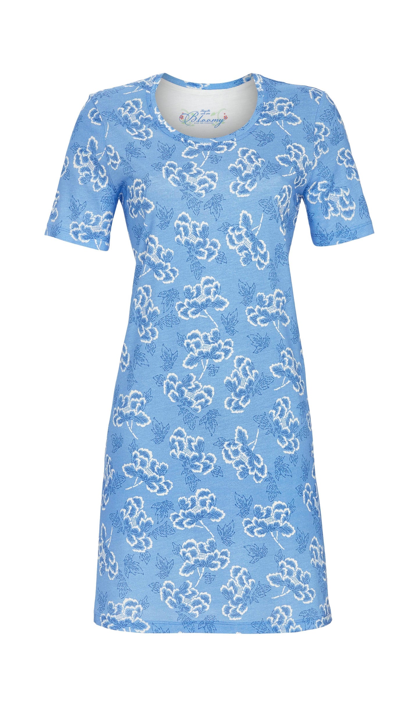 Bloomy by Ringella Nachthemd bloemenprint - 6251003 - Blauw