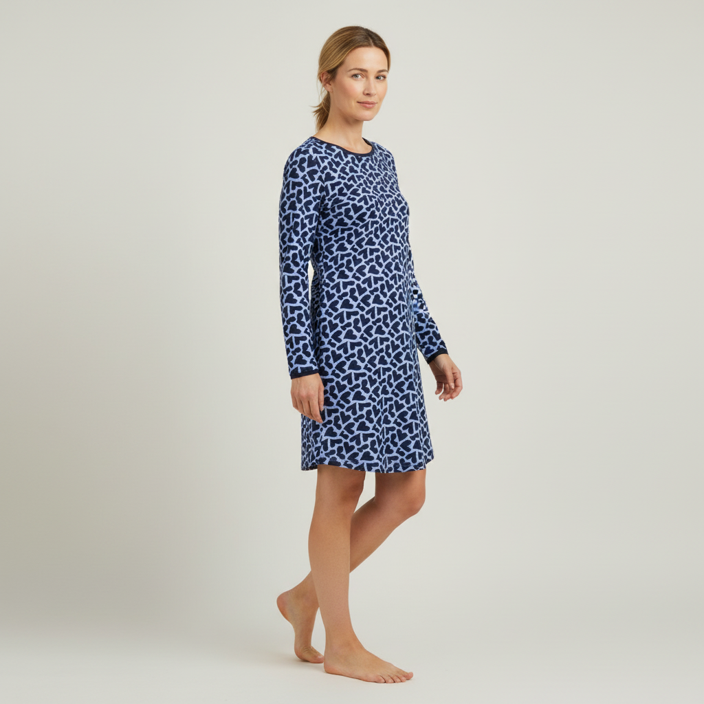 Ringella Nachthemd harten design - 6511011 - Blauw