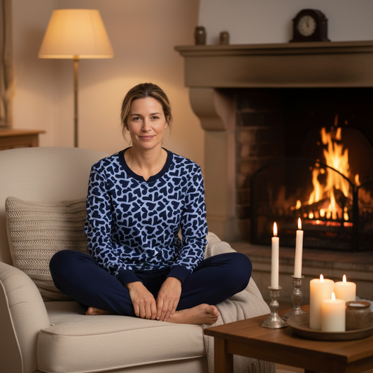 Ringella pyjama met boorden hart design - 6511211 - Blauw