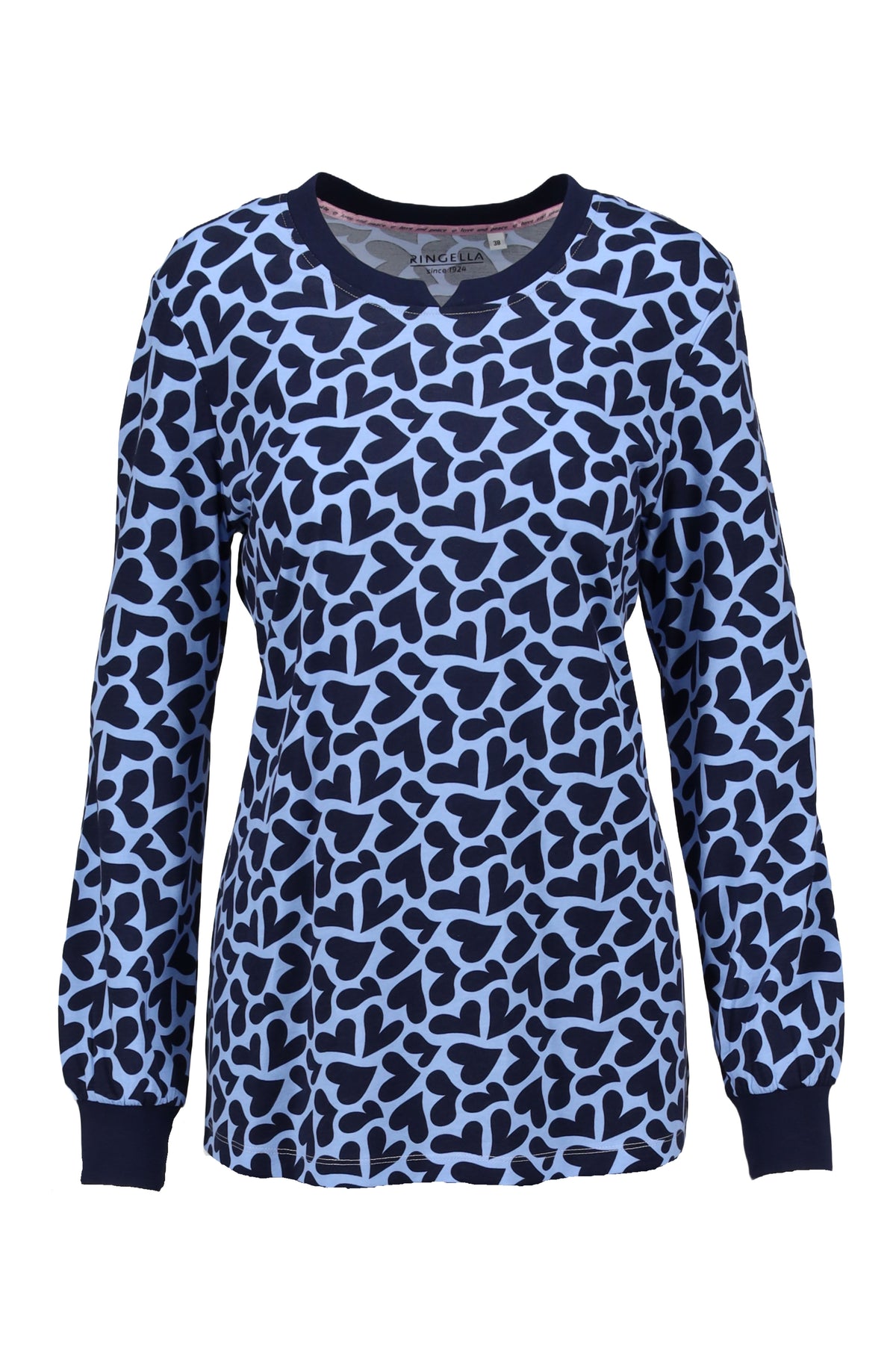 Ringella pyjama met boorden hart design - 6511211 - Blauw