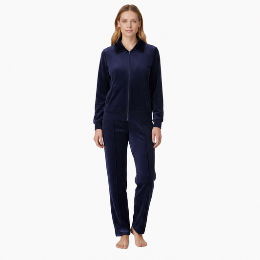 Ringella Huispak velours met rits - 6513240 - Donkerblauw