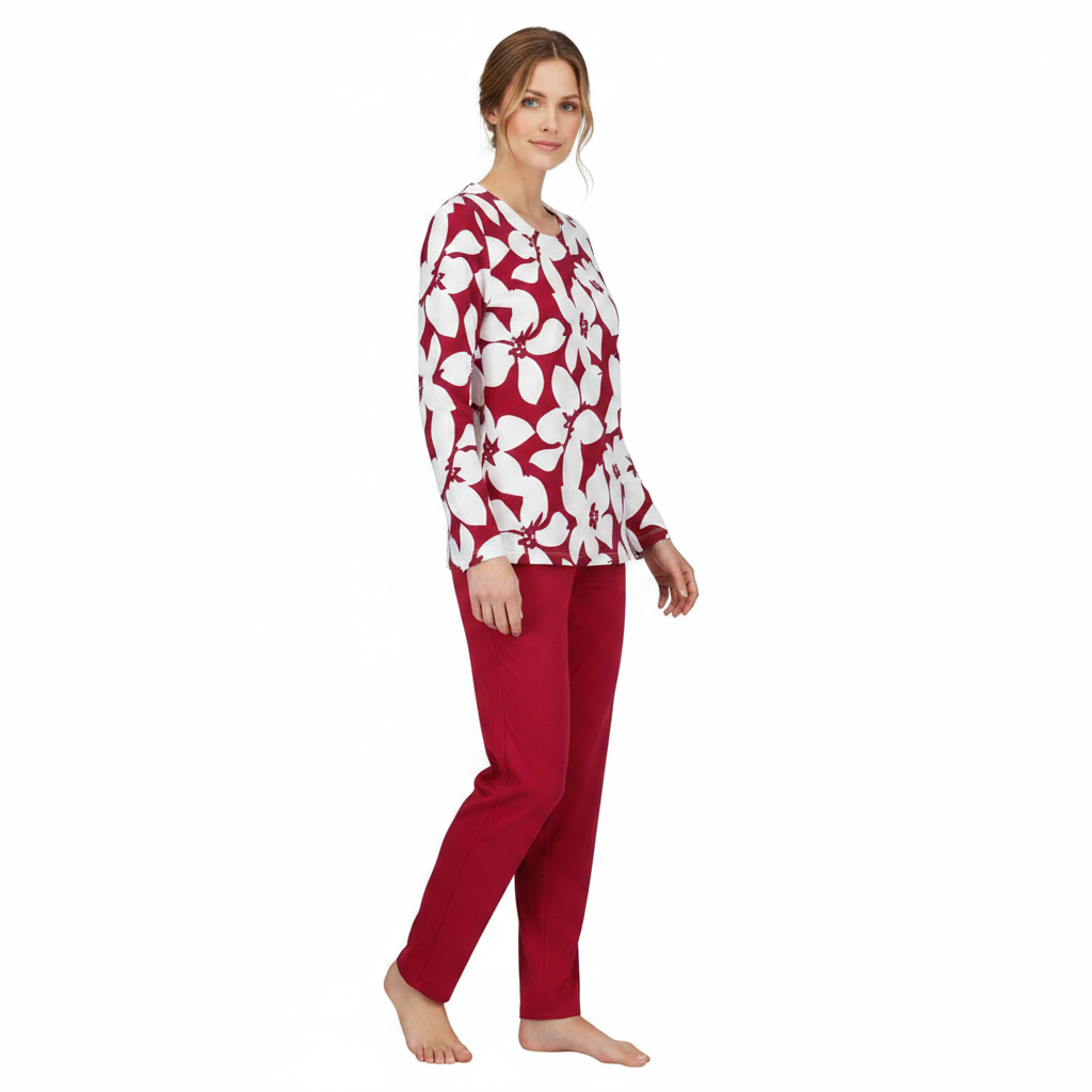 Ringella Bloomy pyjama met bloemenprint - 6551201 - Rood