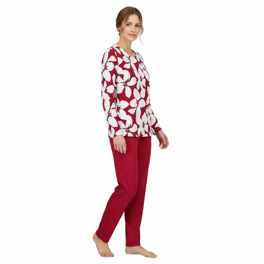 Ringella Bloomy pyjama met bloemenprint - 6551201 - Rood