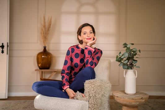 Ringella Bloomy Pyjama met stippen - 6551204 - Rood