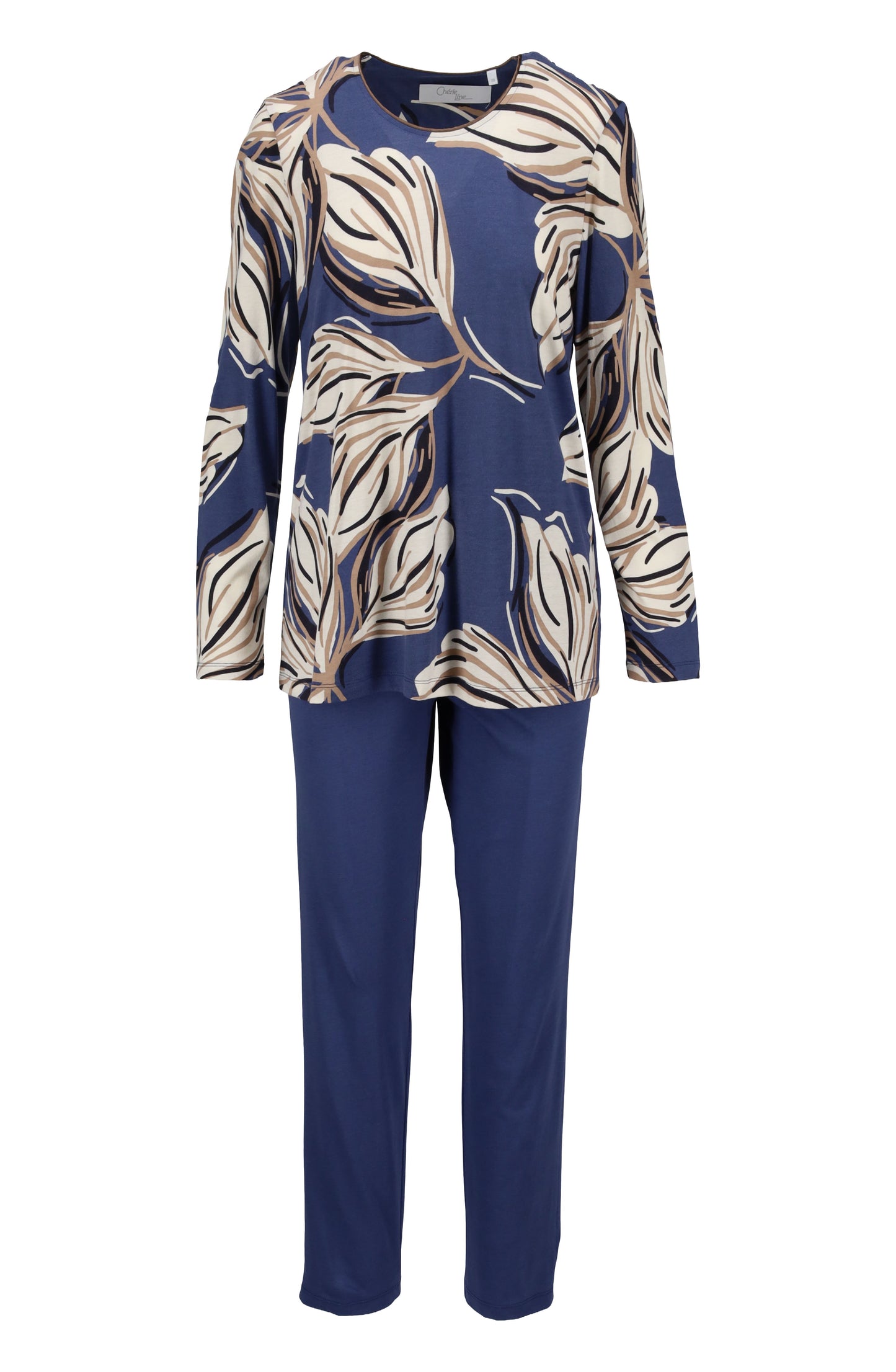 Ringella Cherie Line pyjama met ronde hals - 6571208 - Blauw