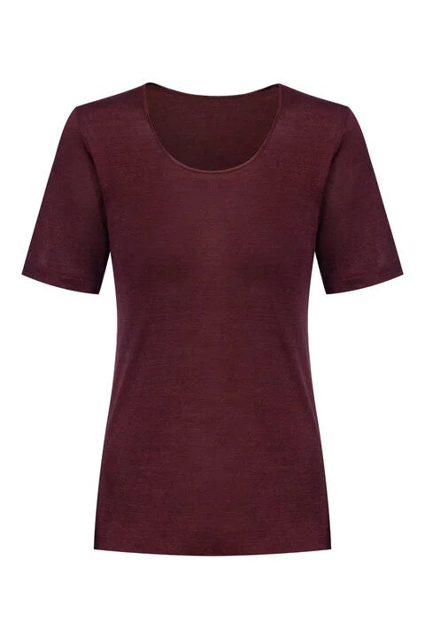 Mey T-shirt korte mouw Exquisite 66576 - wol/zijde - Indigo rose