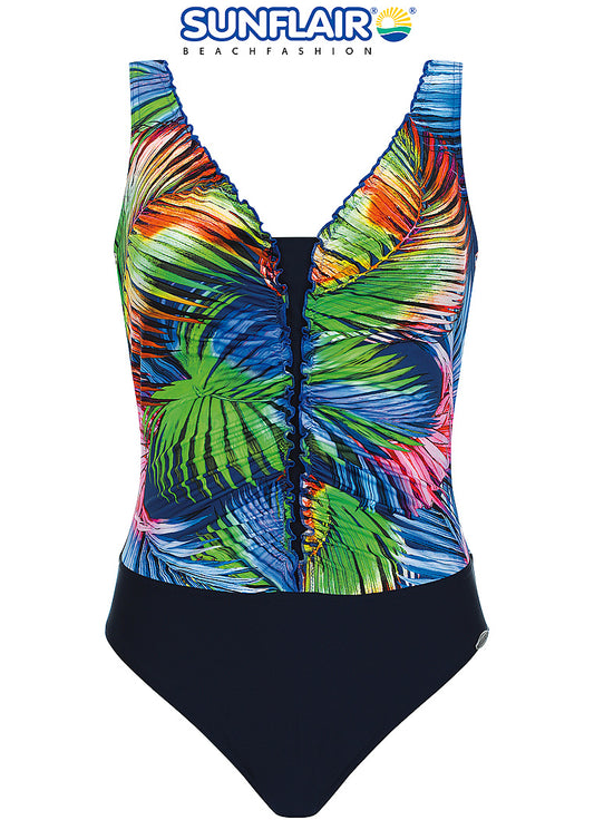 Sunflair badpak soft cup geplooid - 72007 - multicolor jungle