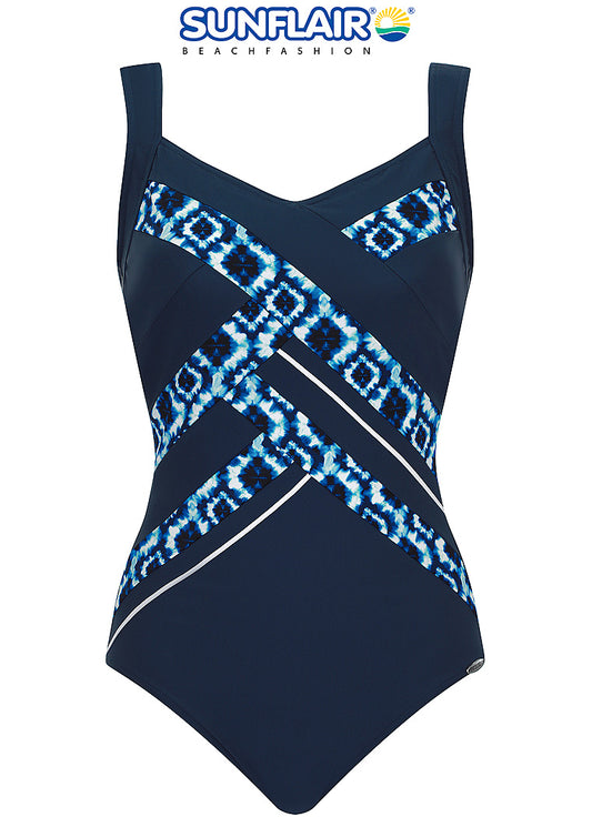 Sunflair Mastectomie Prothese badpak beautyform shapewear - 72021 - Blauw