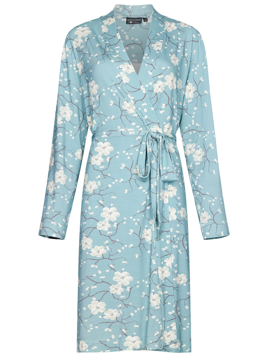 Pastunette de Luxe badjas / ochtendjas / kimono japanse bloem - 75241-309-1 - Light blue