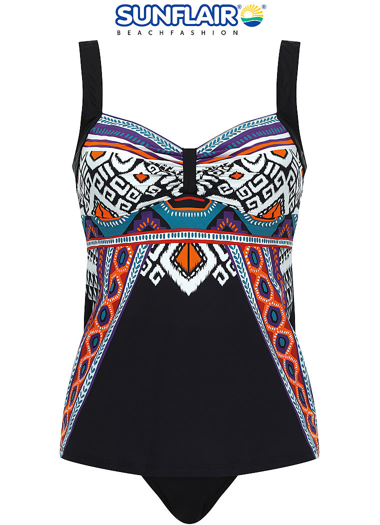 Sunflair Tankini voorgevormde cups zonder beugel - Retro 78001 - Zwart