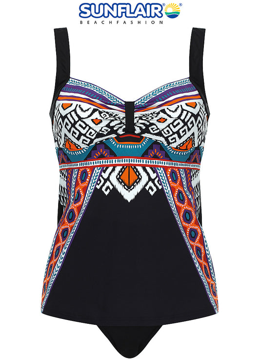 Sunflair Tankini voorgevormde cups zonder beugel - Retro 78001 - Zwart