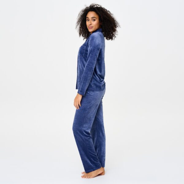 LingaDore Warme Pyjama kraag en doorknoop - 8624 - Nightshadow Grey (375)