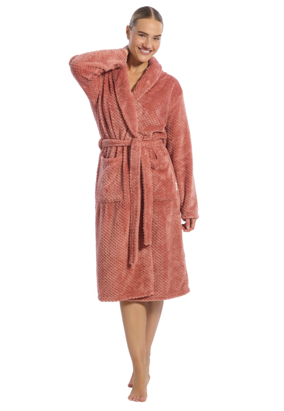 Ten Cate dames badjas ochtendjas fleece met motief - 60528 - 2 kleuren (kopie