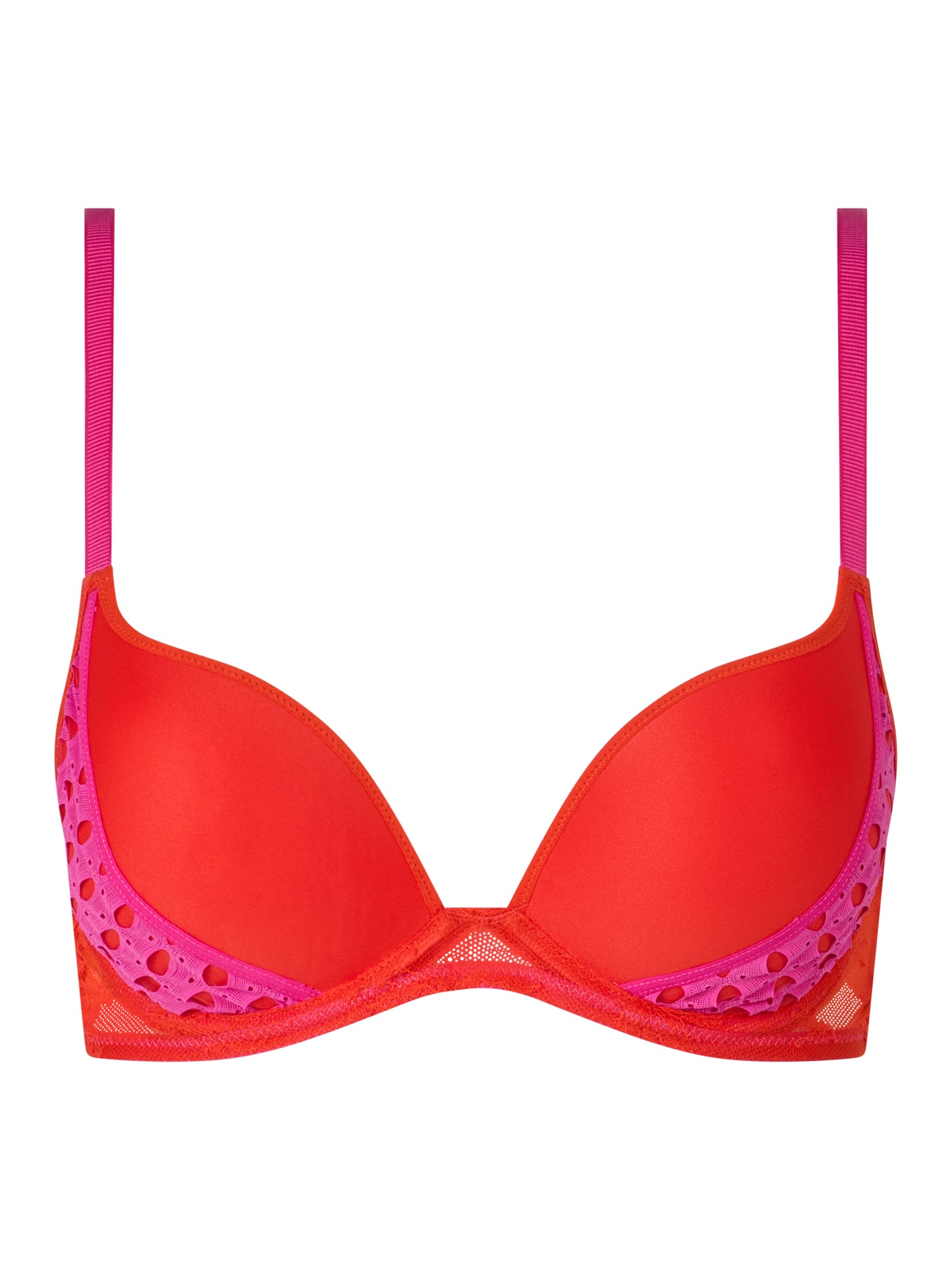 Chantelle Pulp Push-up BH - Poison C22NNO - Flame Red / Fuchsia Purple